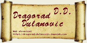 Dragorad Dulanović vizit kartica